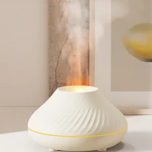 GearUP DQ705 Volcanic Flame Mini Humidifier With Color Night Light- White