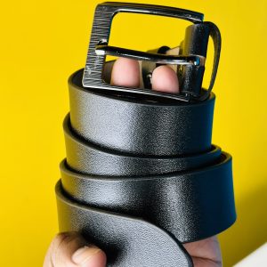 Genuine Leather Belt- Black (GearUp1002)